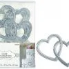 AMSCAN Cake Decorations Plastic - Heart With Gems 12 Pack