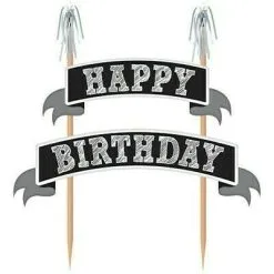 AMSCAN Cake Topper Happy Birthday Chalkboard Banner Kit