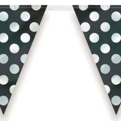 Unique Dots Flag Banner - Black
