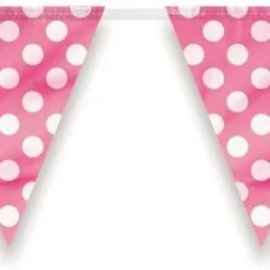 Unique Dots Flag Banner - Hot Pink
