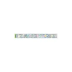 Unique Polka Dots Baby Shower Prismatic Foil Banner 2.74m