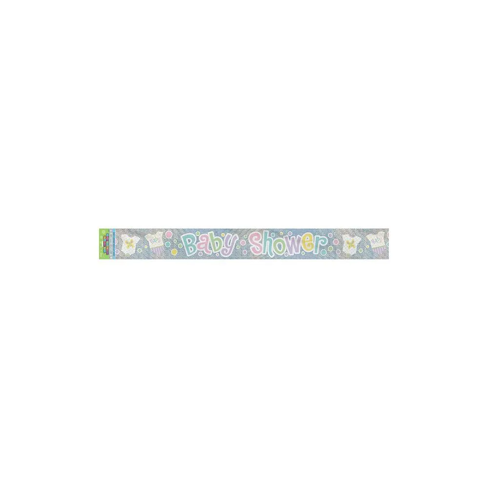 Unique Polka Dots Baby Shower Prismatic Foil Banner 2.74m 1 Unique Polka Dots Baby Shower Prismatic Foil Banner 2.74m