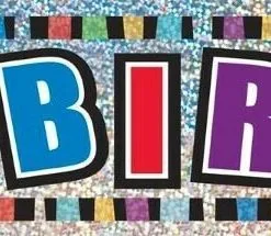 Unique Colour Happy Happy Birthday Banner 12ft