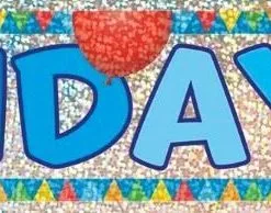 Unique Birthday Boy Prismatic Banner 12ft