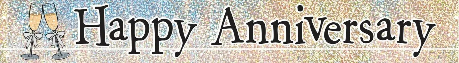 Unique Anniversary Prismatic Banner 12ft 1 Unique Anniversary Prismatic Banner 12ft
