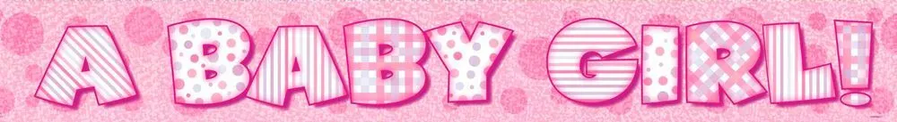 Unique Baby Girl Prismatic Banner 12ft 1 Unique Baby Girl Prismatic Banner 12ft