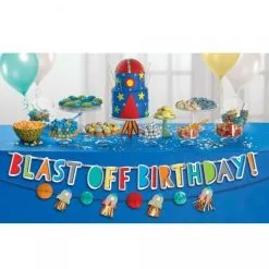 AMSCAN Blast Off Birthday Banner Kit 2 Pack