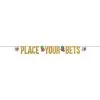 AMSCAN Roll The Dice Casino Ribbon Glittered Letter Banner Place Your Bets