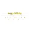 AMSCAN Happy Birthday & Stars Foil Ribbon Banner Kit Silver & Gold