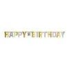AMSCAN Happy Birthday Giant Foil Letter Banner Silver & Gold
