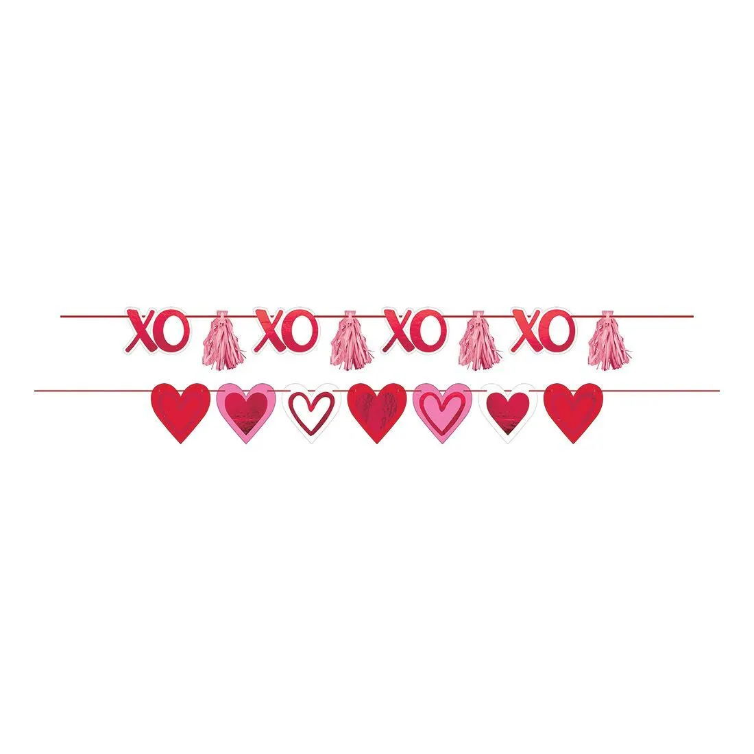 AMSCAN Valentine's Day Hearts Banner Kit 1 AMSCAN Valentine's Day Hearts Banner Kit