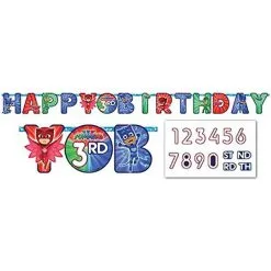 AMSCAN Pj Masks Add An Age Banner Happy Birthday (3.2M X 25.4cm High)