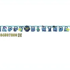 AMSCAN Battle Royal Jumbo Happy Birthday Add-An-Age Letter Banner