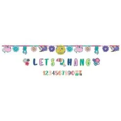 AMSCAN Sloth Happy Birthday Add-An-Age Letter Banner & Mini Banner Kit 2 Pack