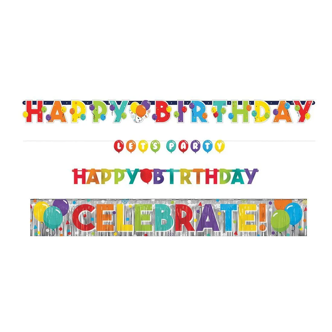AMSCAN Birthday Celebration Banner Kit 1 AMSCAN Birthday Celebration Banner Kit