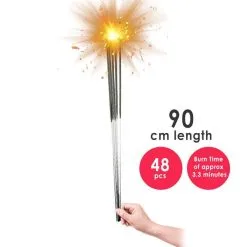 PJSAS Sparklers 90cm 48 Pcs