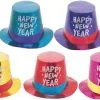 Unique New Year Top Hat Foil Gillter Assortedt