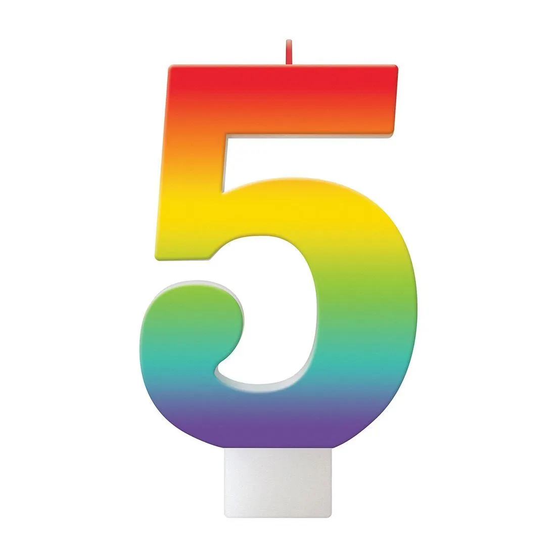 AMSCAN Birthday Celebration Rainbow Candle Number #5 1 AMSCAN Birthday Celebration Rainbow Candle Number #5