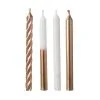 AMSCAN Candles Metallic Rose Gold Mix 8cm 12 Pack