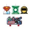 AMSCAN Justice League Happy Birthday Candle Set 4 Pack