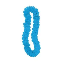 Unique Luau Flower Lei - Teal Blue