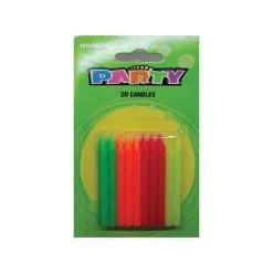 Unique 20 Neon Spiral Candles