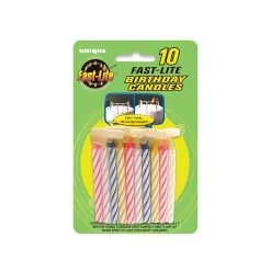 Unique 10 Fast-Lite Candles - Assorted
