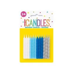 Unique 24 Sprial Candles Assorted