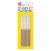 Unique Metallic Dipped Candles 5 Pack