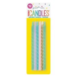 Unique Pastel Spiral Candles 5 Pack