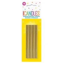 Unique Gold Sparkler Candles 18 Pack