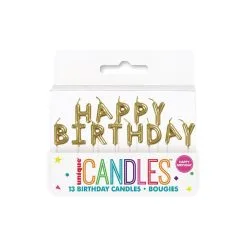 Unique Gold Happy Birthday 13 Pick Candles