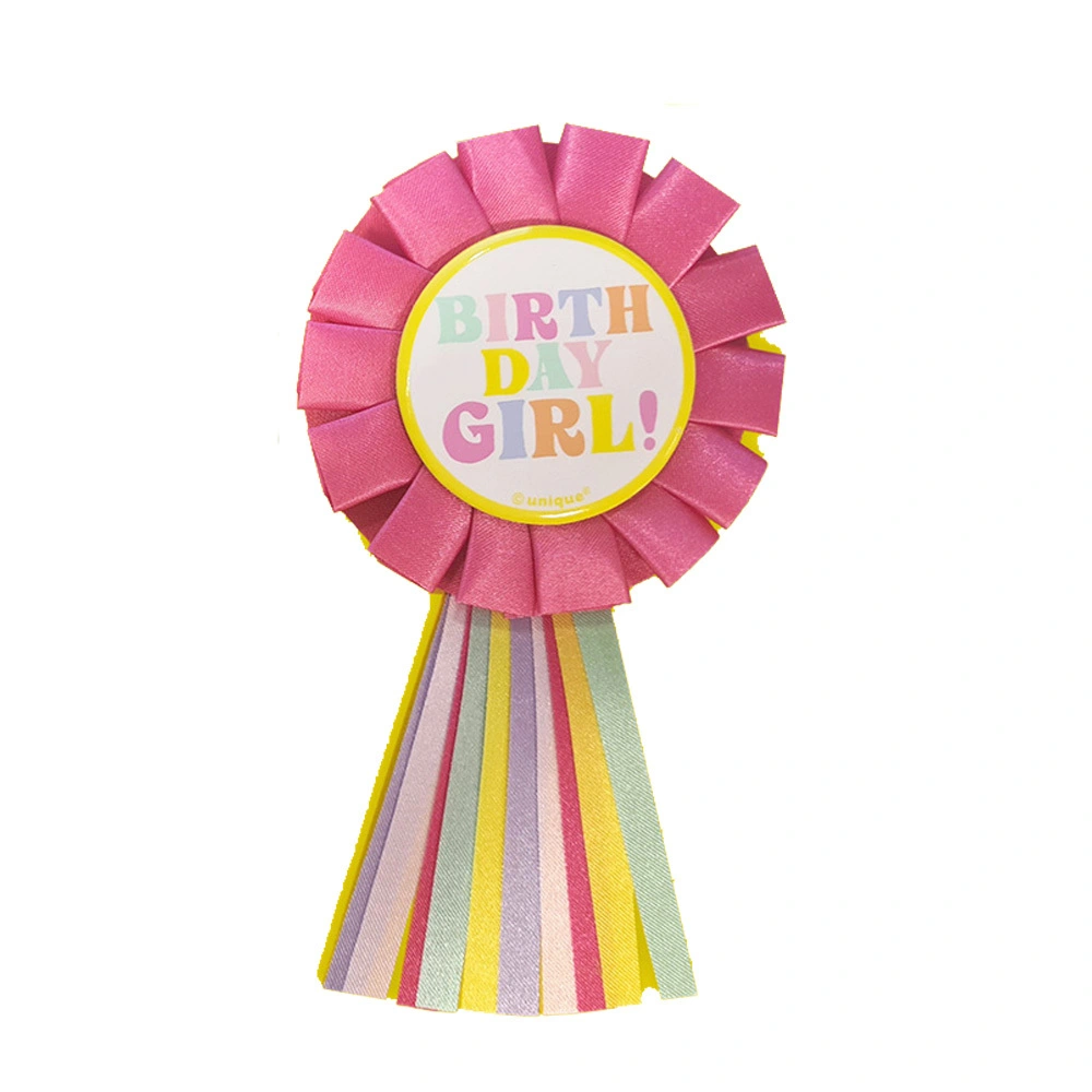 Unique Pastel Pink "Birthday Girl" Award Ribbon 1 Unique Pastel Pink "Birthday Girl" Award Ribbon