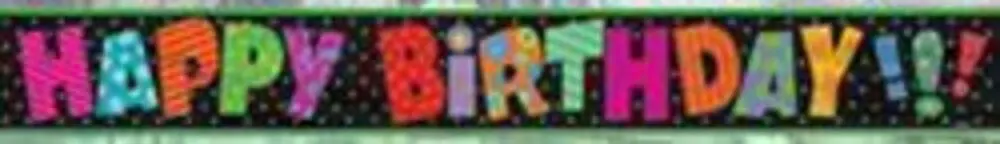 Unique Infinite Birthday Foil Banner 12ft 1 Unique Infinite Birthday Foil Banner 12ft