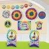 AMSCAN Decorating Kit Tie Dye Feeling Groovy Centrepieces
