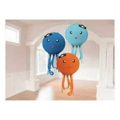 AMSCAN Ahoy Birthday Octopus Paper Lanterns 3 Pack