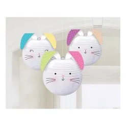 AMSCAN Hello Bunny Paper Lanterns & Ears 3 Pack