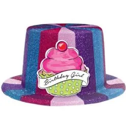 AMSCAN Sweet Party Sparkle Top Hat Glitter Plastic