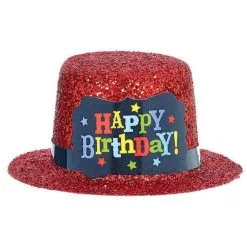 AMSCAN Birthday Brights Mini Hat Glitter Plastic