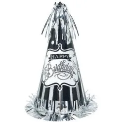 AMSCAN Chalkboard Birthday Large Cone Hat W/Foil Fringe