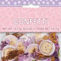 Unique Pink Safari First Birthday Confetti 14G (0.5Oz)