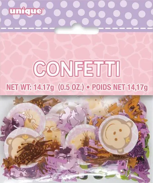 Unique Pink Safari First Birthday Confetti 14G (0.5Oz) 1 Unique Pink Safari First Birthday Confetti 14G (0.5Oz)