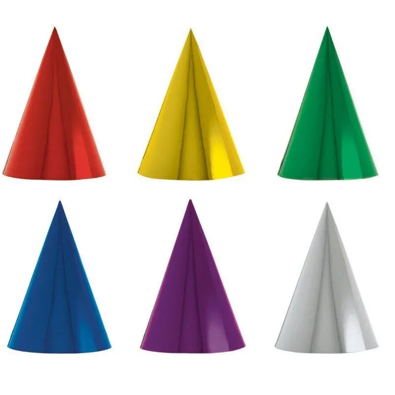 AMSCAN Party Cone Hats Metallic 17cm 12 Packs 1 AMSCAN Party Cone Hats Metallic 17cm 12 Packs