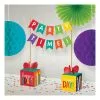 AMSCAN Happy Birthday Table Centrepiece Banner Kit Rainbow Colours
