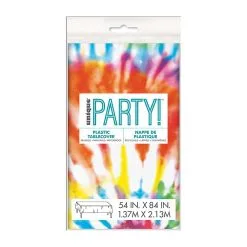 Unique Groovy Tie Dye Plastic Tablecover
