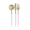 Unique Black & Lovely Pink Assorted Reusable Cutlery 12 Pack