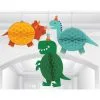 AMSCAN Dino-Mite Party Dinosaur Honeycomb Hanging Decorations 3 Pack