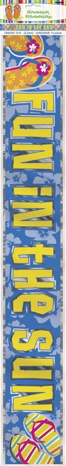 Unique Flip Flop Fun Foil Banner 12ft 1 Unique Flip Flop Fun Foil Banner 12ft