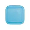 Unique Powder Blue Square Paper Plates 22cm 14 Pack