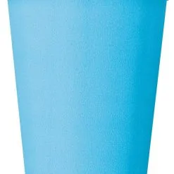 Unique Powder Blue Paper Cups 270ml 14 Pack